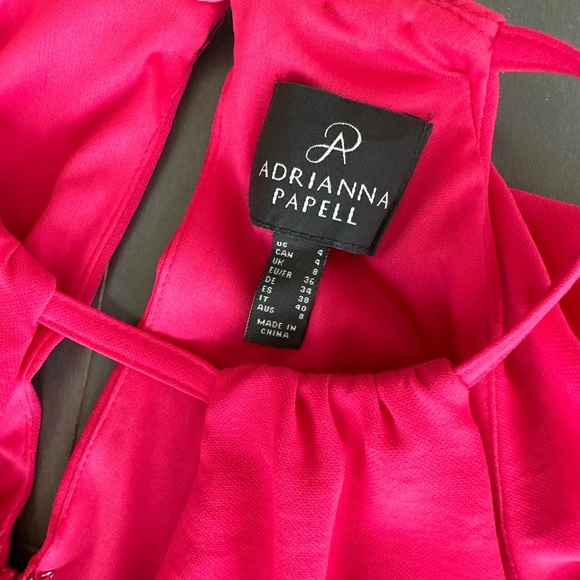 Adrianna Papell Halter Ruffled High/Low Dress Size 4 - Picture 3 of 3